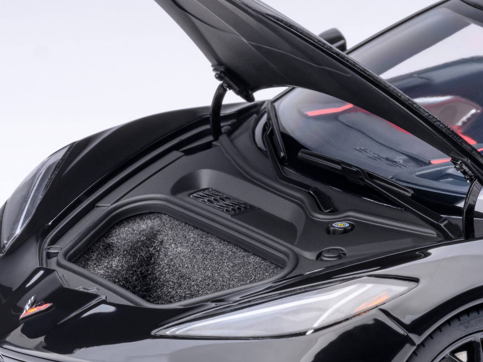 Alt View 2. Autoart - 2020 Chevrolet Corvette C8 Stingray Black 1/18 Model Car by Autoart.