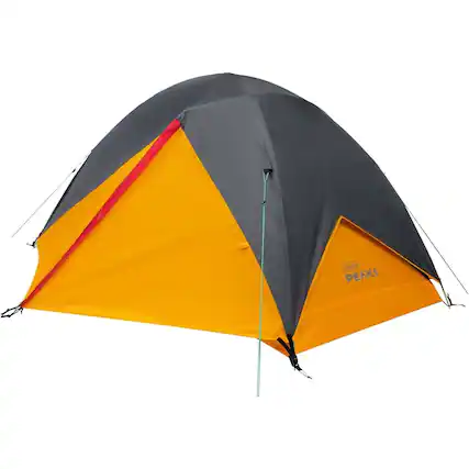 Front. Coleman - Coleman PEAK1 Premium 2 Person Backpacking Tent w/Waterproof Fabric & Wide Door - Orange, Black.