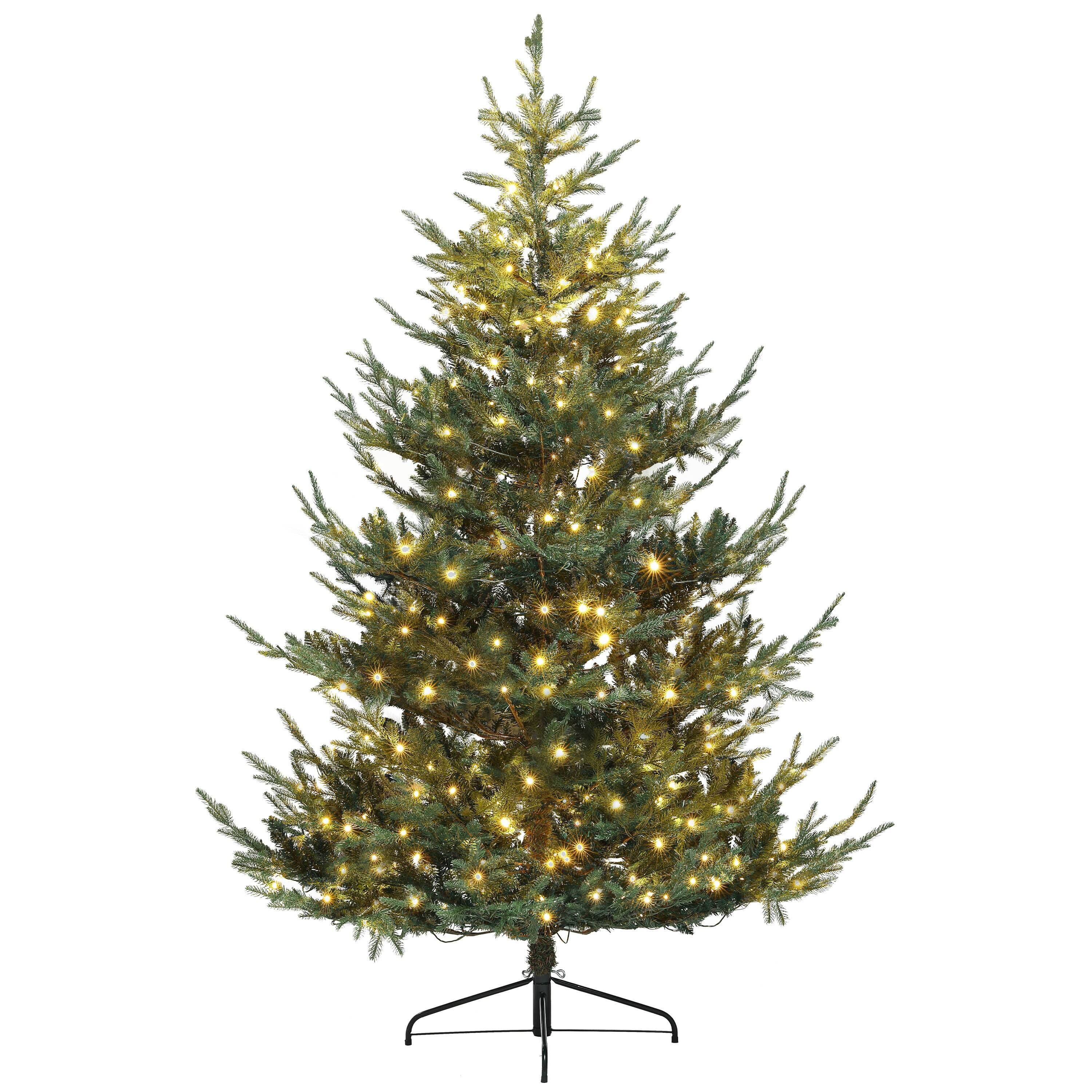 Alt View 4. BreeBe - 7.5 ft Prelit Christmas Tree - Green.