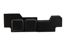 Front. KICKER - L7T 5th Generation Custom Fit Dual 10" 2-Ohm Down Firing Enclosure Subwoofer for Select Dodge Rams - Black.