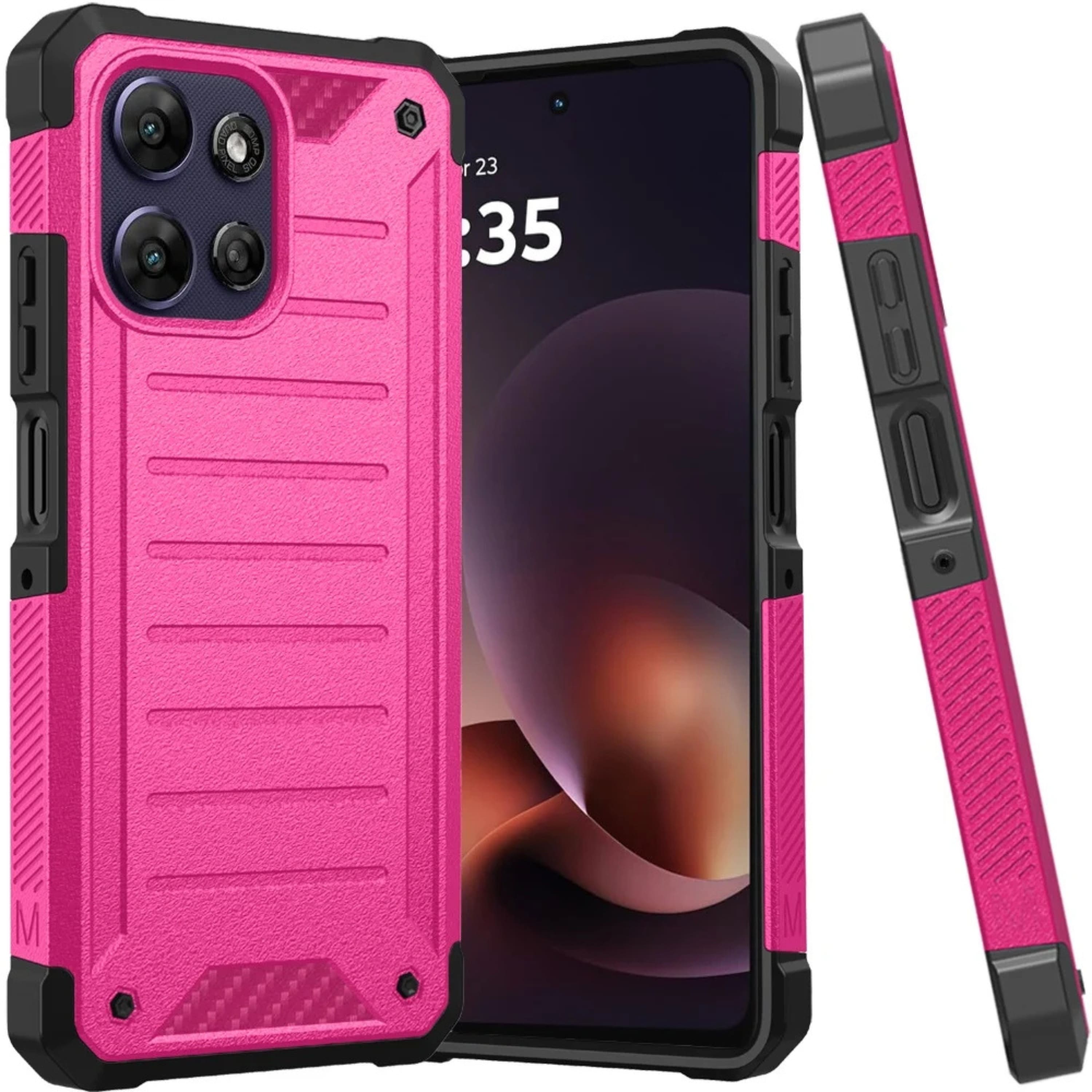 Kitcheniva - Shockproof Protective Case For Moto G Power 2025 2026 With Tempered Glass - Pink price history on PriceWatchPro