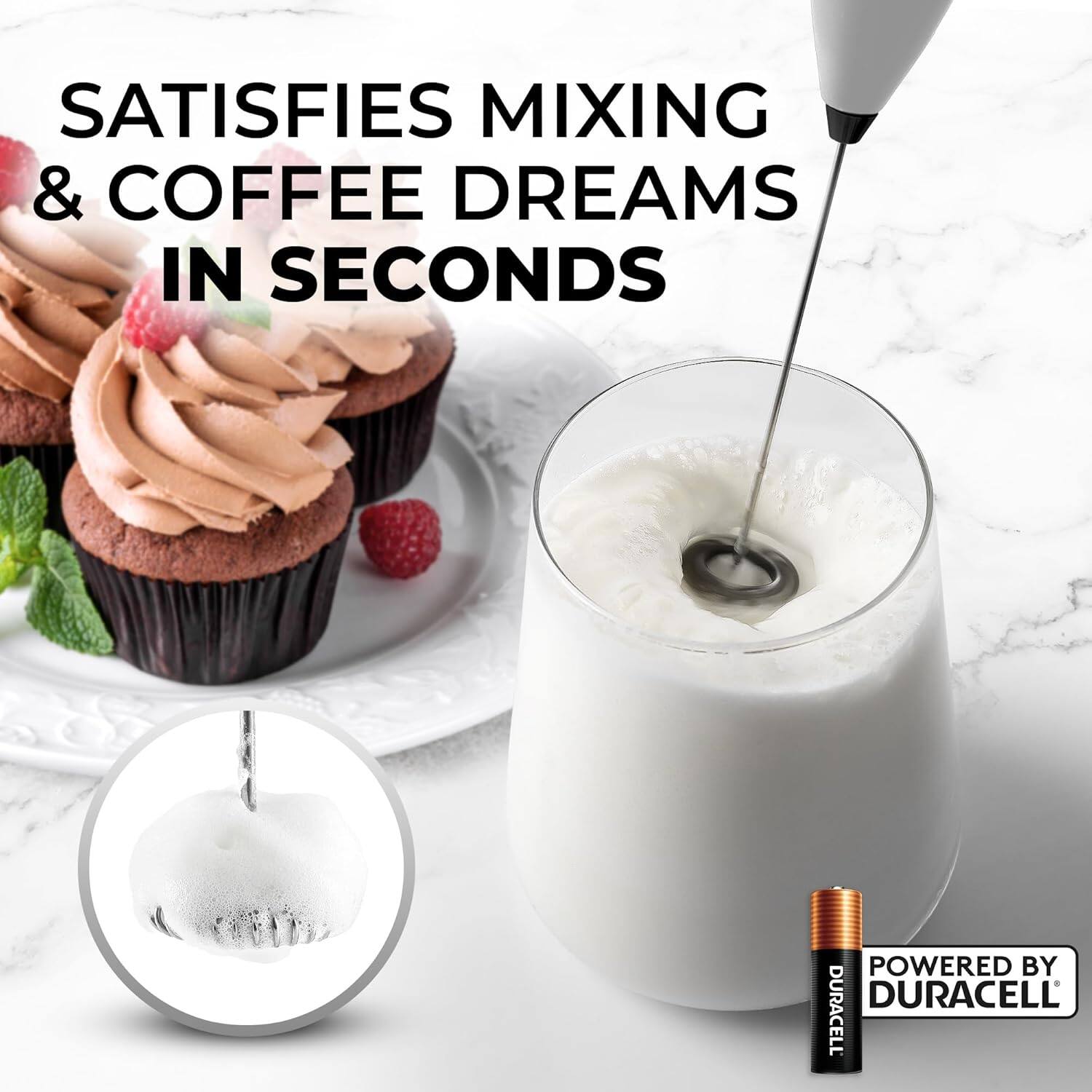 SATISFIES MIXING & COFFEE DREAMS IN SECONDS

POWERED BY DURACELL