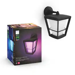 Philips - Hue Econic Outdoor Wall Lantern - Black