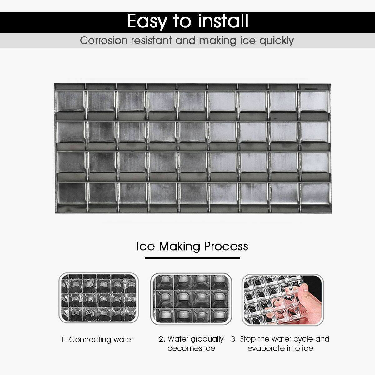 Easy to install, Corrosion resistant and making ice quickly

Ice Making Process
1. Connecting water
2. Water gradually becomes ice
3. Stop the water cycle and evaporate into ice