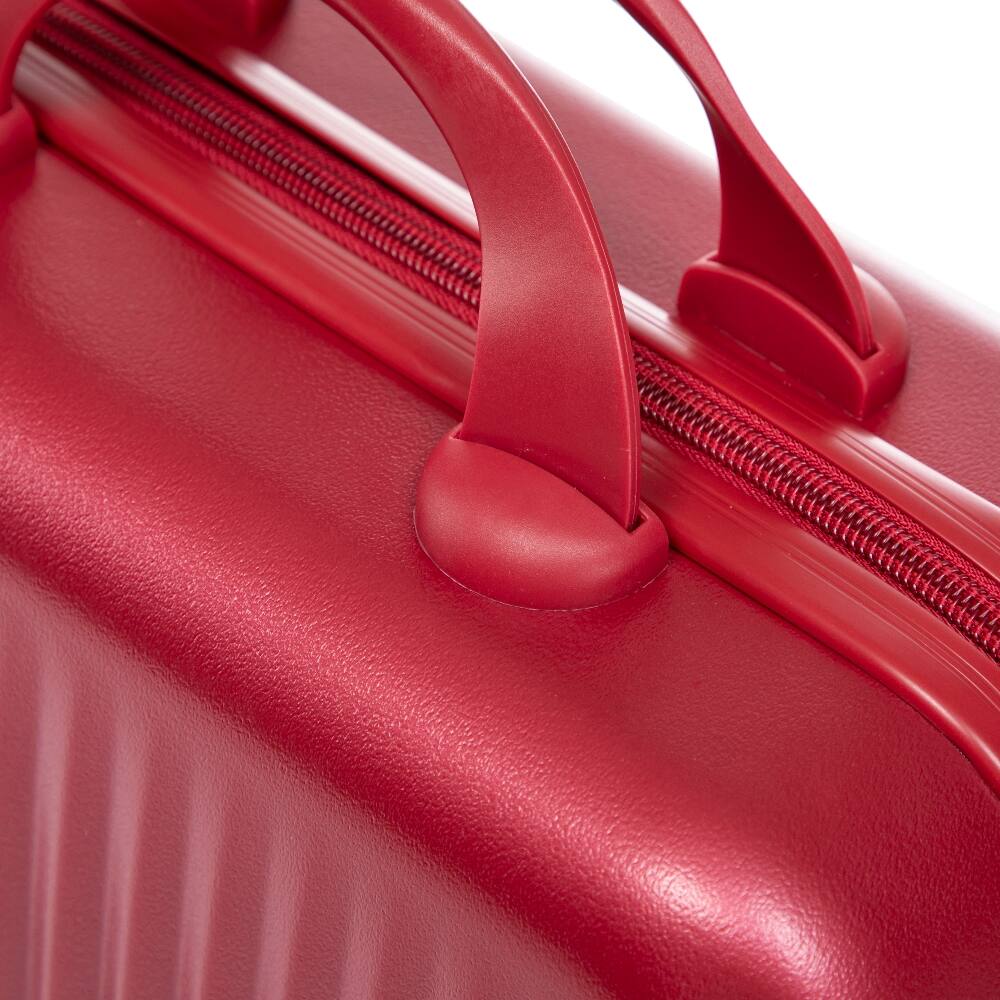 Alt View 10. Ropilly - Ropilly 2 Piece Luggage Set Front Opening 20 Inch Carry On Suitcase with 14 Inch Cosmetic Case Red - Red.
