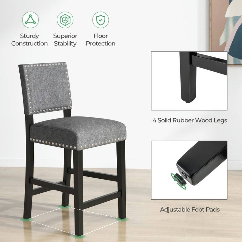 Sturdy Construction  
Superior Stability  
Floor Protection  

4 Solid Rubber Wood Legs  
Adjustable Foot Pads