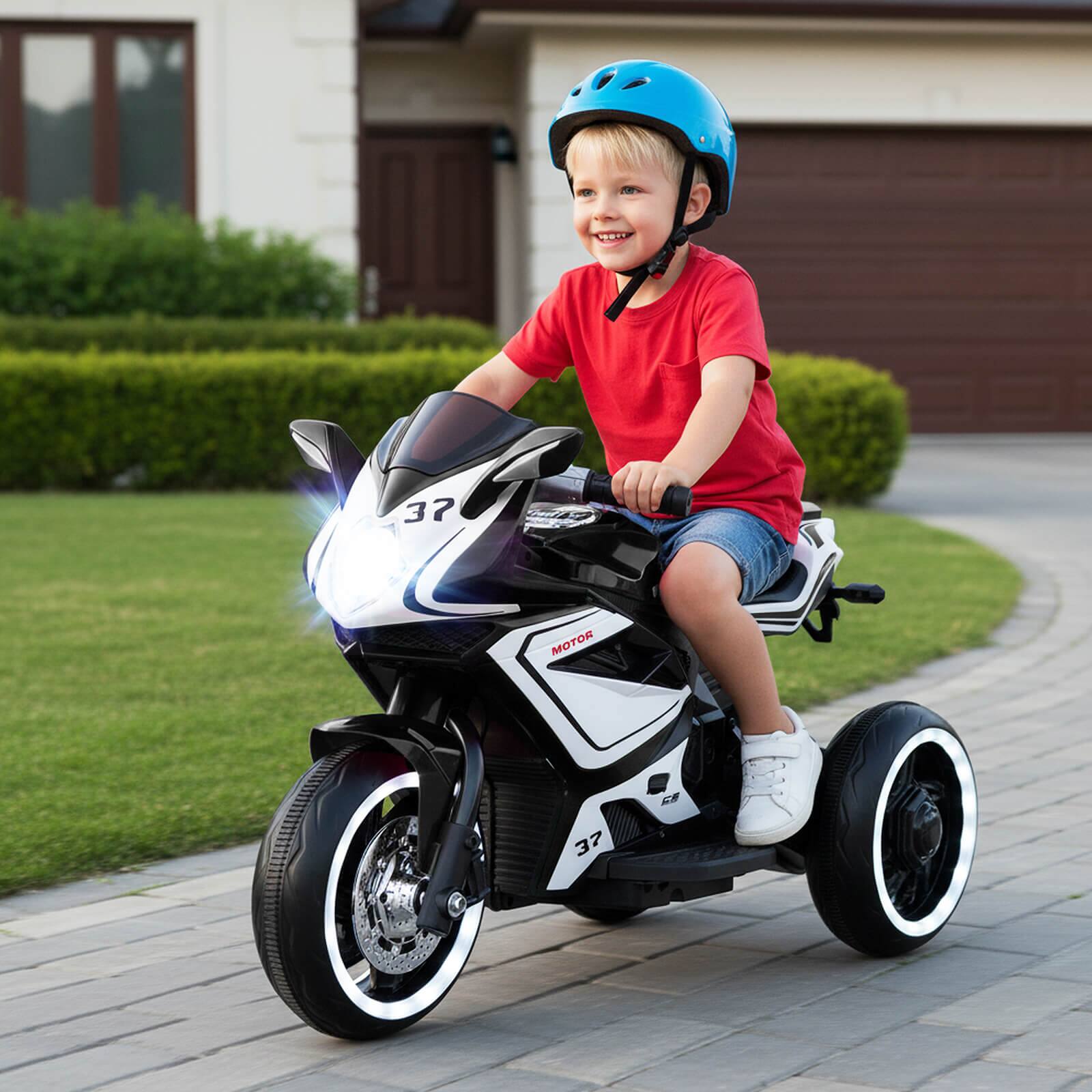 Alt View 3. Costway - Costway Kids Ride on Motorcycle 6V Battery Powered Mini Electric Motorbike with LED Lights - Black.