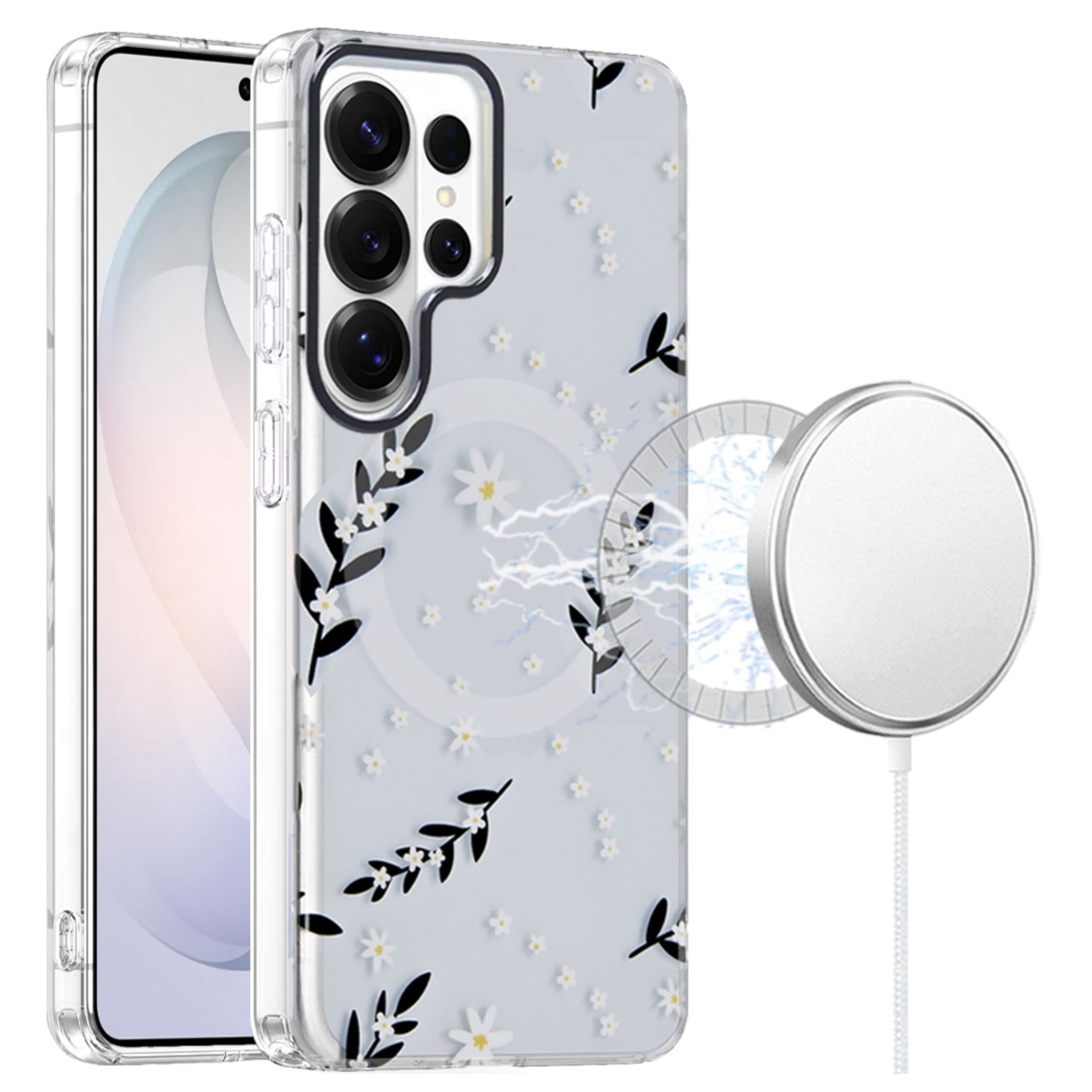 Kitcheniva - Dual Layer Magnetic Circle Case With Tempered Glass For Samsung Galaxy S26 Ultra Gilded Foliage - Multicolor price history on PriceWatchPro