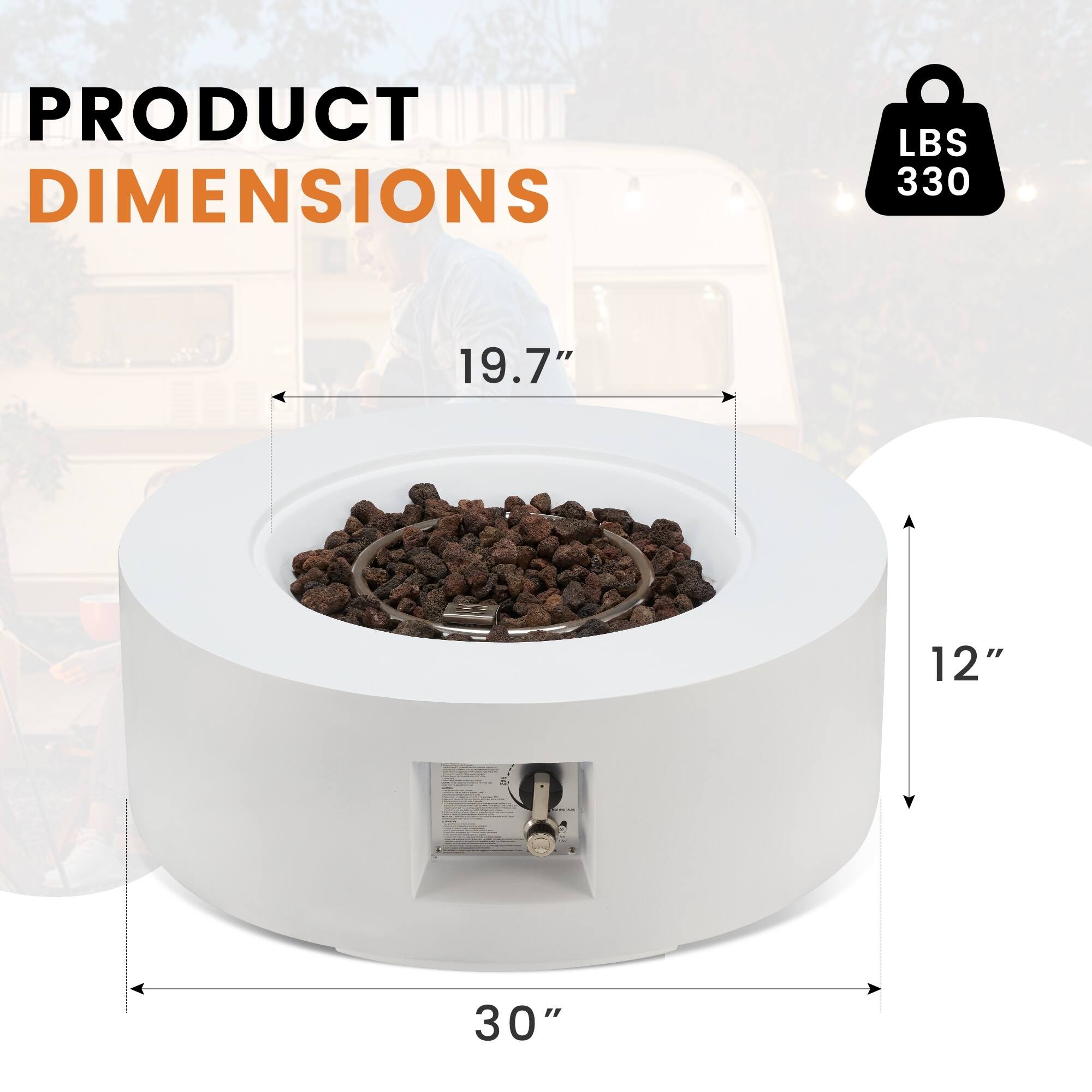 PRODUCT DIMENSIONS  
LBS 330  
19.7" x 12" x 30"