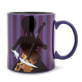 Silver Buffalo - Addams Family Wednesday Cello Silhouette Ceramic Mug | Holds 20 Ounces - Purple