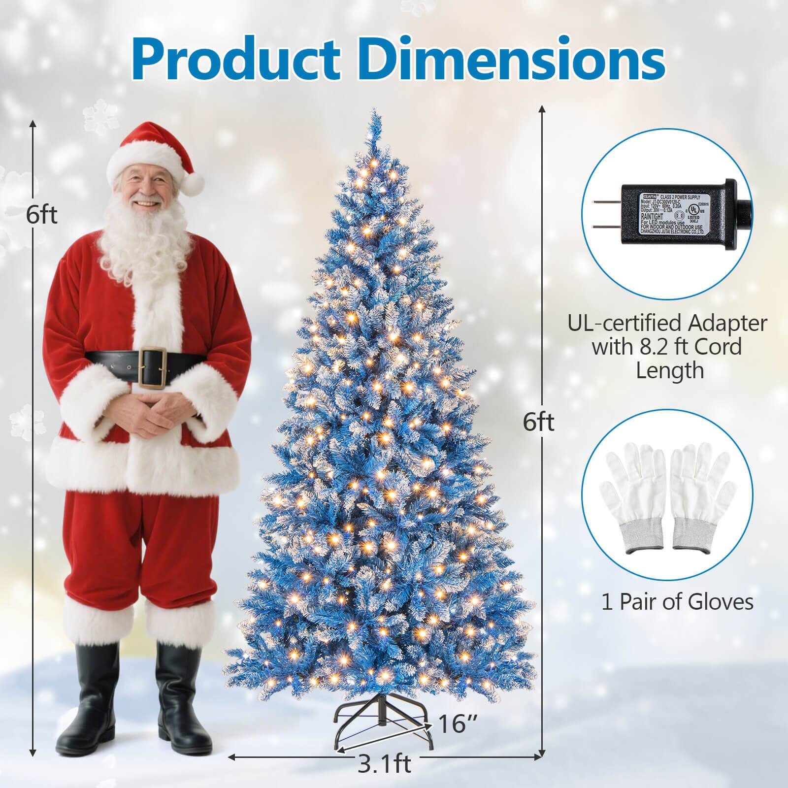 Product Dimensions

- 6ft
- 6ft
- 3.1ft
- 16"
- UL-certified Adapter with 8.2 ft Cord Length
- 1 Pair of Gloves
