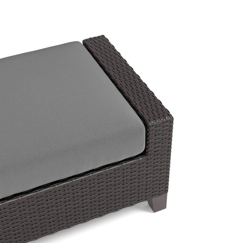 Alt View 1. Outdoor Escape - Outdoor Escape Outdoor Ottomans for Patio - Brown.
