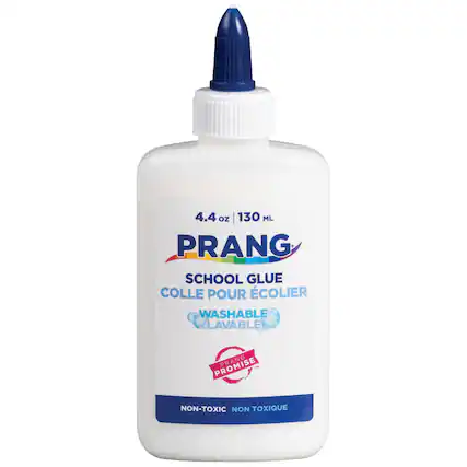 4.4 oz | 130 ML
PRANG SCHOOL GLUE
COLLE POUR ÉCOLEIR
WASHABLE | LAVABLE
PROMISE
NON-TOXIC | NON TOXIQUE