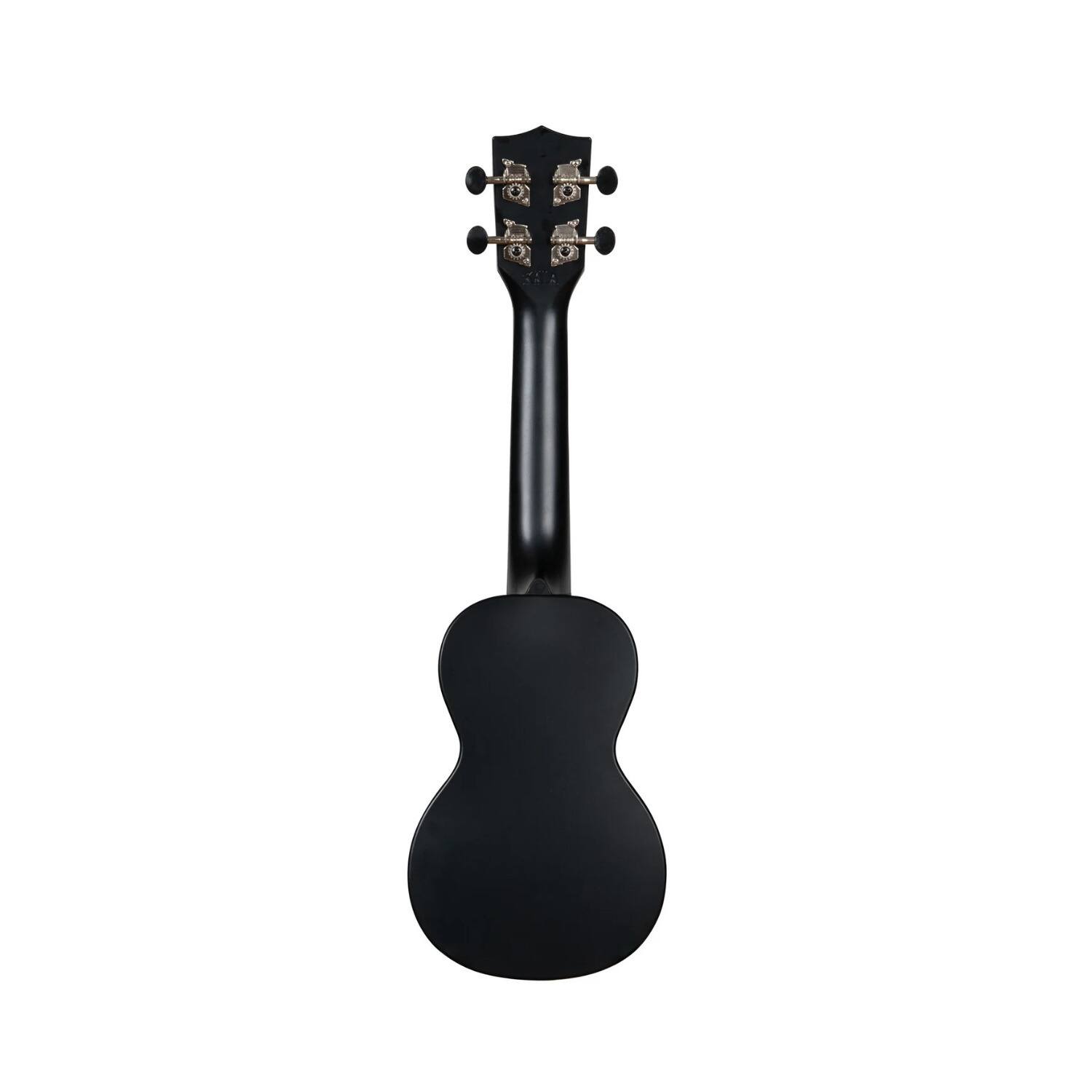 Left. Kala - Kala Brand Music Co Waterman Recycled Matte Black Sand Soprano Ukulele.