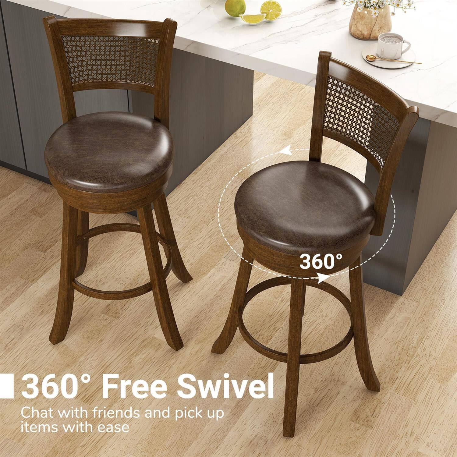 360° Free Swivel  
Chat with friends and pick up items with ease