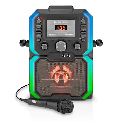 Front. Singing Machine - SingCast K-Box Karaoke Machine Karaoke System - Black.