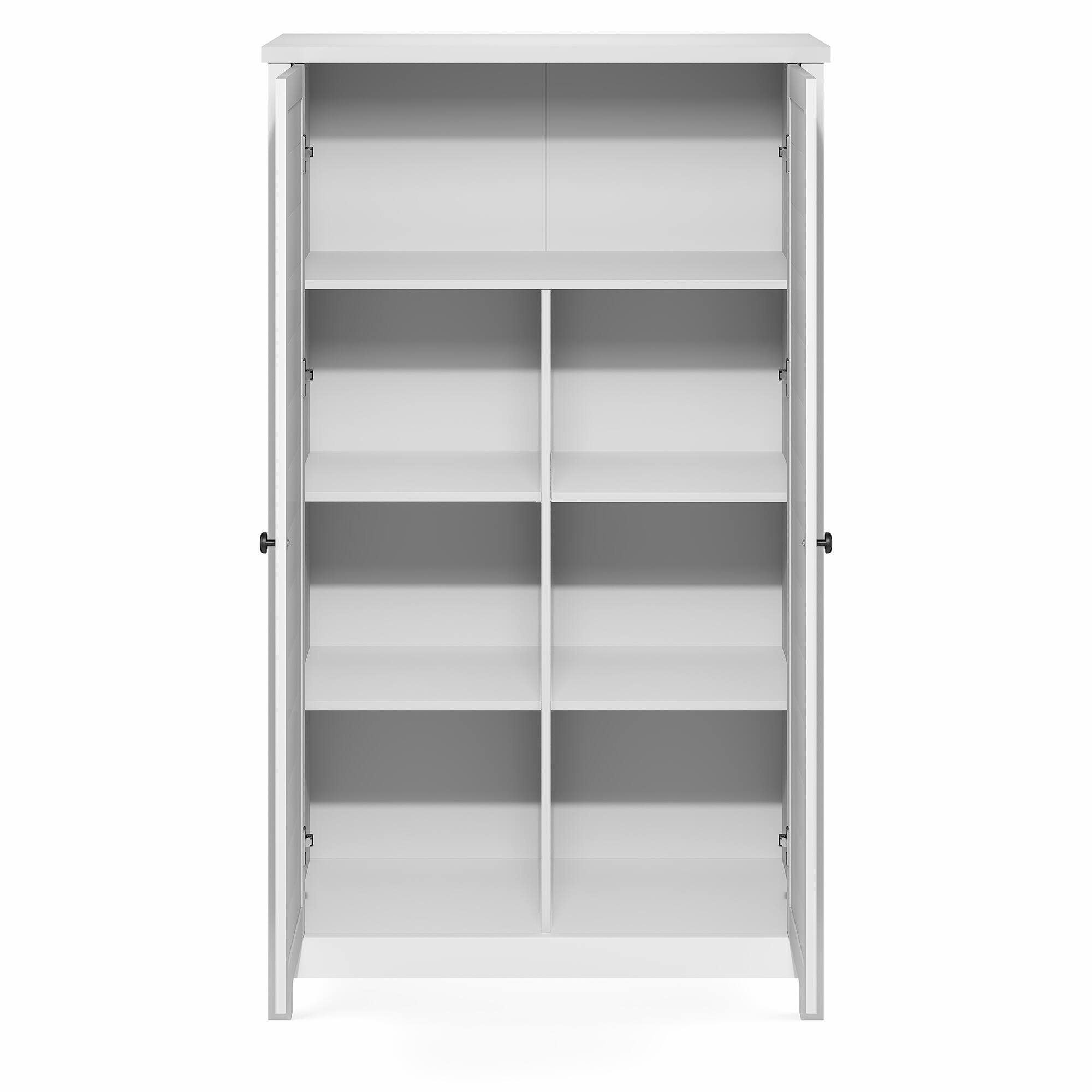 Alt View 9. Furinno - Robin Multipurpose Storage Cabinet, Pantry Cabinet, Kitchen Cabinet with 2 Doors, 60 H - White.