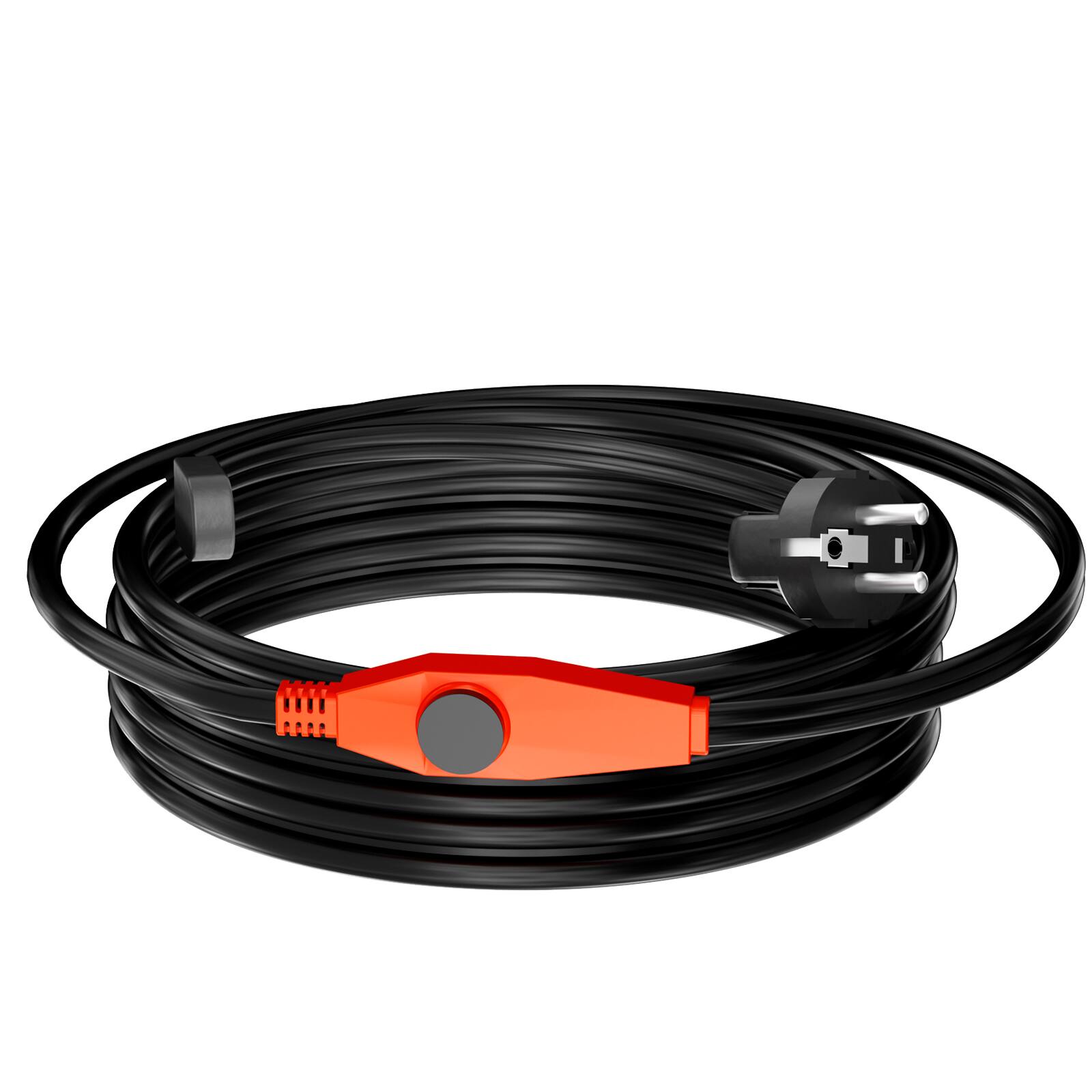 Alt View 4. VEVOR - Pipe Heating Cable, 60FT 7W/FT Heat Tape for Pipes with Built-in Thermostat, Water Pipe Heat Cable Protects PVC Hose - Black;Orange.