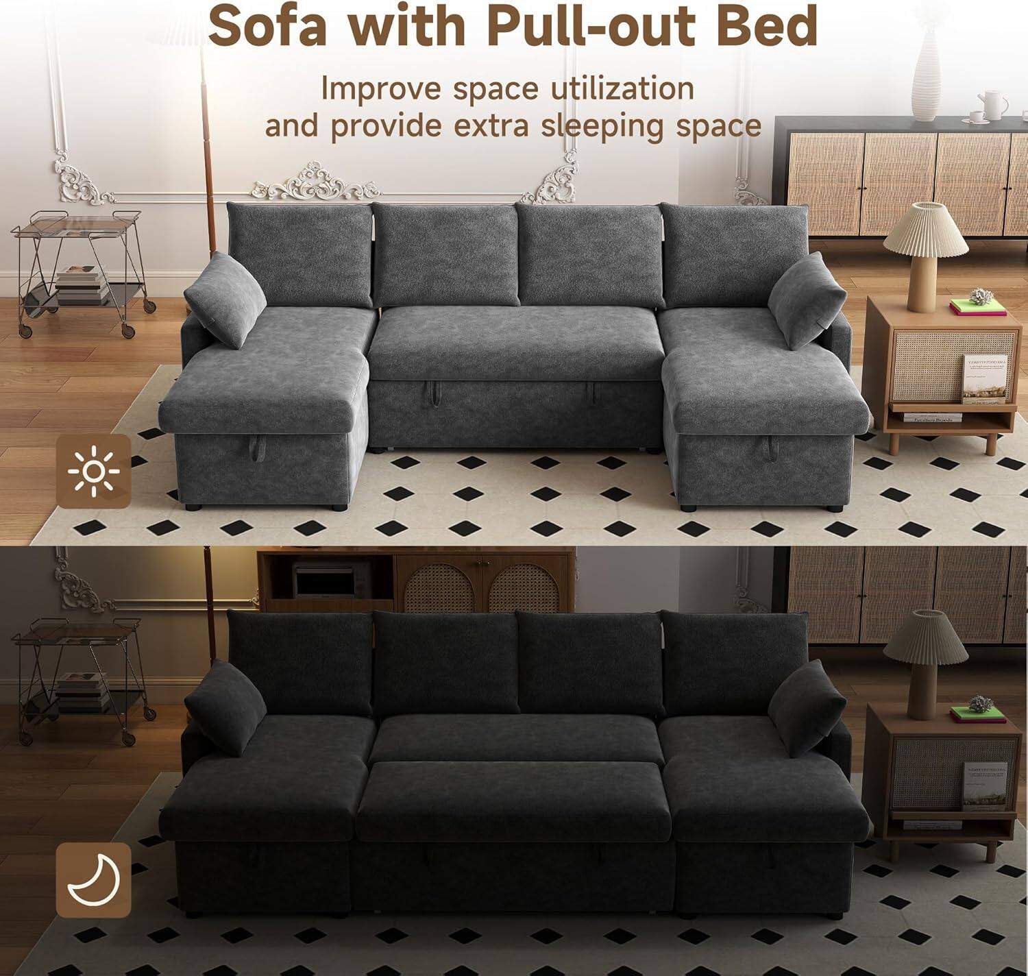 Sofa with Pull-out Bed

Improve space utilization and provide extra sleeping space