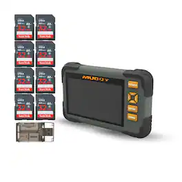 Muddy - Water-Resistant SD Card Reader w/ 4.3" LCD & 32GB (4 Pack)
