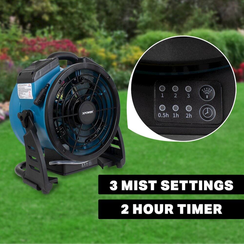 3 MIST SETTINGS  
2 HOUR TIMER
