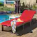 Alt View 1. Costway - 2PCS Outdoor Rattan Lounge Chair Chaise Recliner Adjustable Cushioned Patio - Brown/Red.