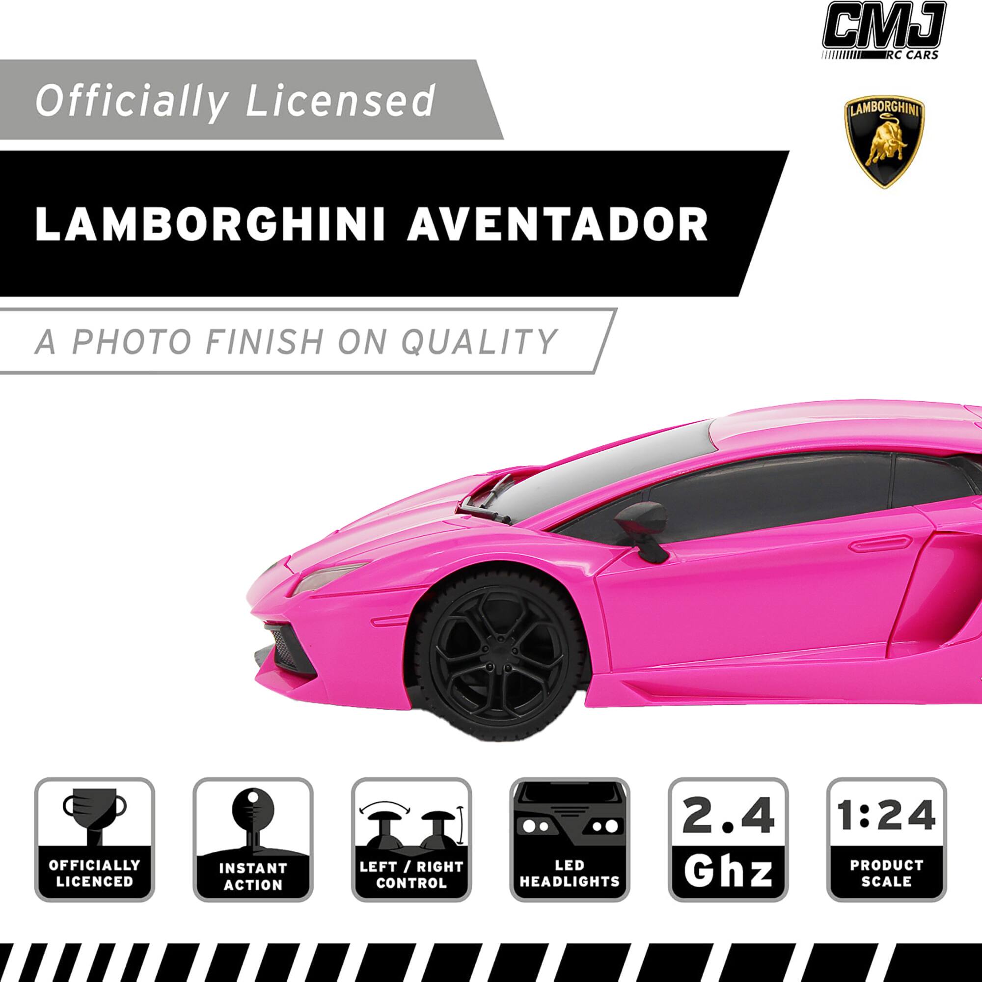 Officially Licensed CJ C CARS Lamborghini Aventador, a photo finish on quality. Instant action left/right, LED control headlights, 2.4 Ghz, 1:24 product scale.