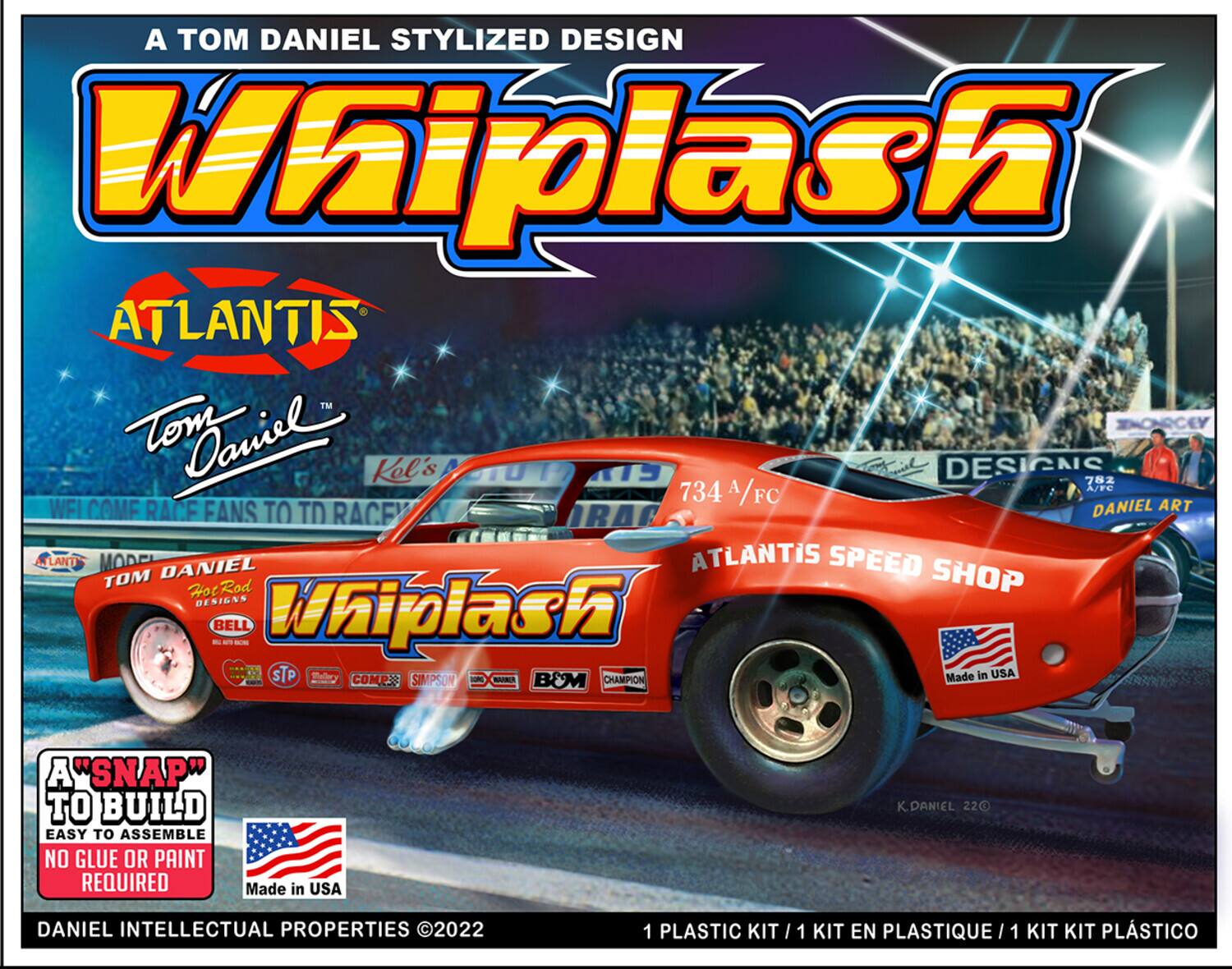 Tom Daniel - 1:32 Scale Model Kit - Whiplash Classic Funny Car - COLLECTIBLES