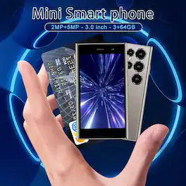 Loheer - Compact Backup Phone Unlocked Mini Android Dual SIM Travel Smartphone - Gray