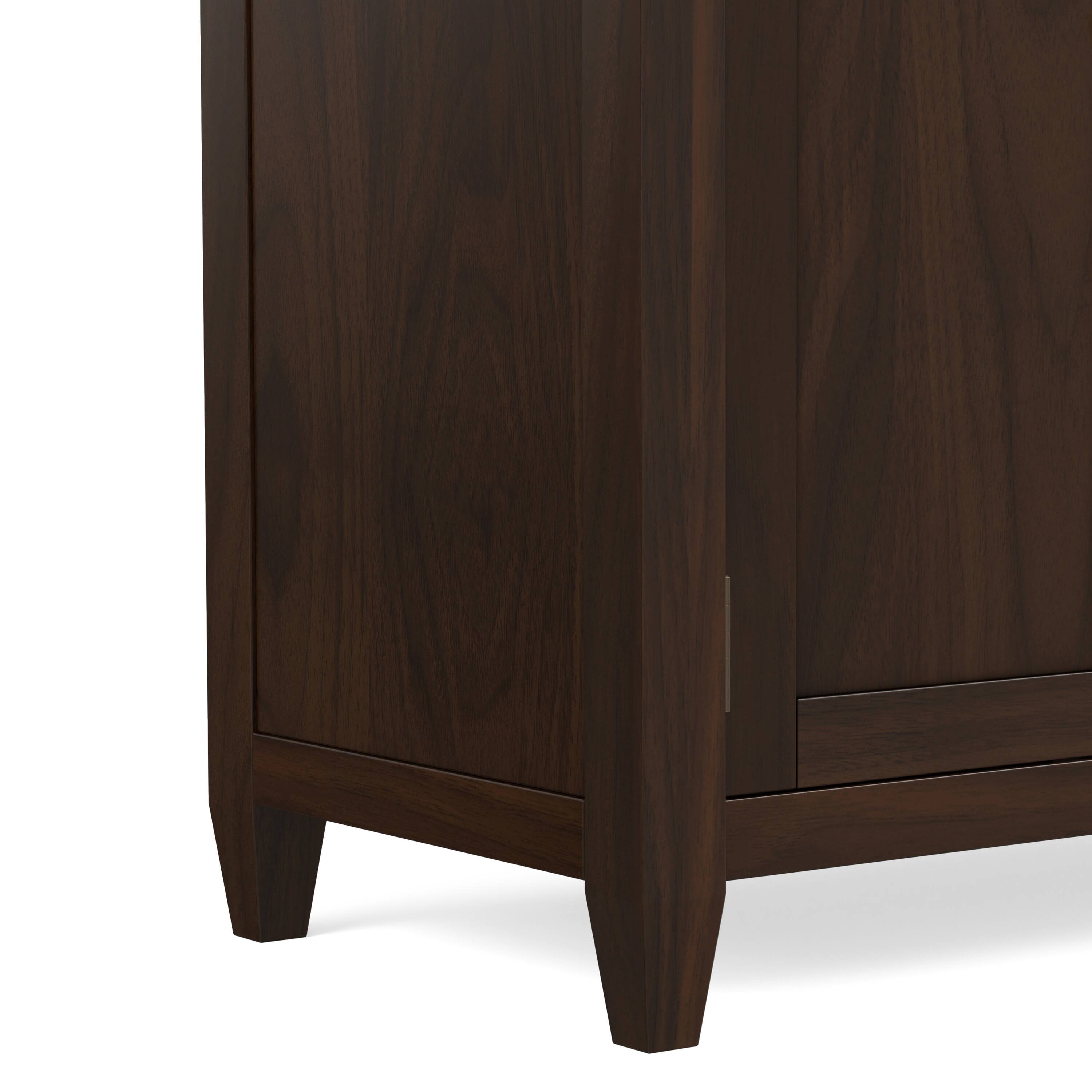 Alt View 4. Simpli Home - Simpli Home Carlton TV Media Stand - Dark Tobacco Brown.