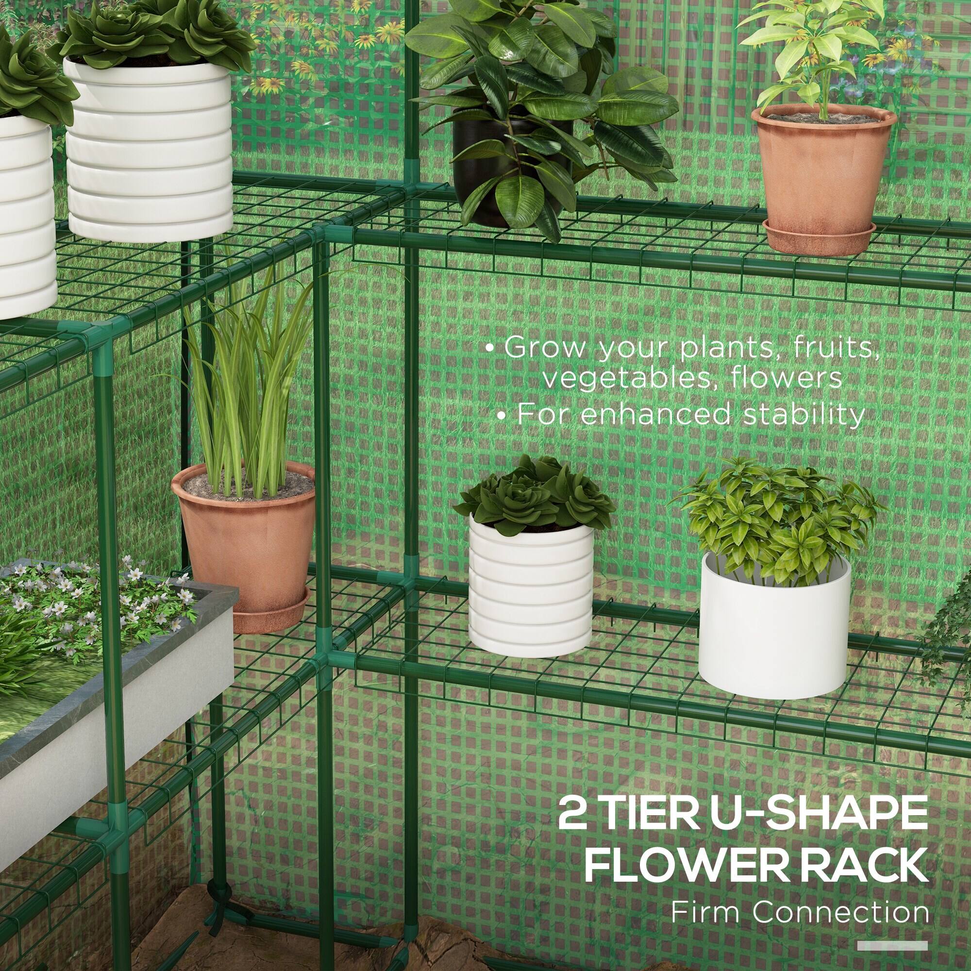 2 TIER U-SHAPE FLOWER RACK
Grow your plants, fruits, vegetables, flowers
For enhanced stability
Firm Connection