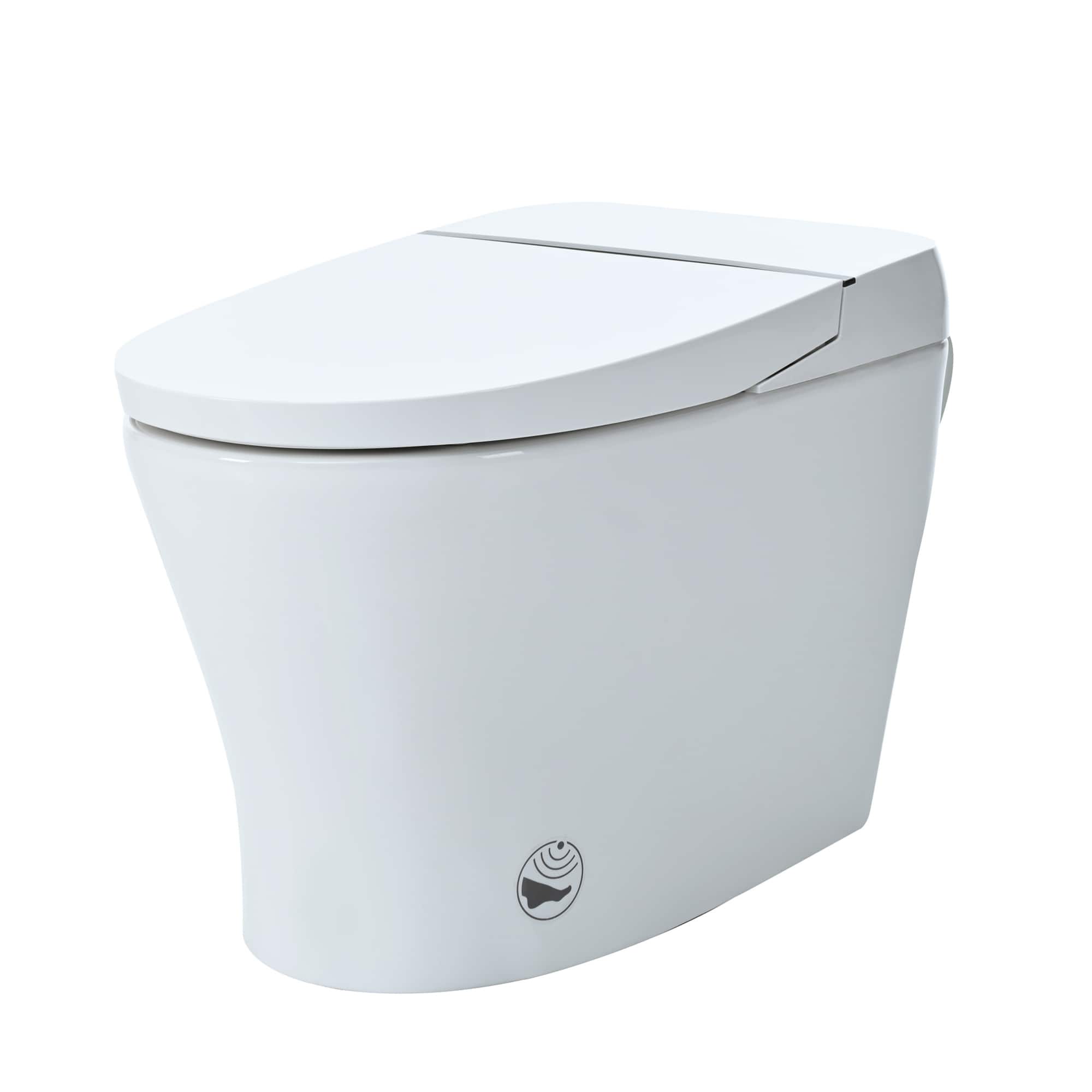 ELEMENT ACE - Smart Toilet with Heated Seat and Foot Sensor Flush, Compact Tankless Design with Dual Flush System and Night Light - White
