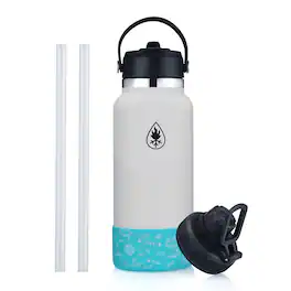 Dazzed Corner - Sport 32oz Vacuum Insulated Water Bottle Leakproof with Spout Lid - White