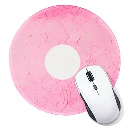 Unique Bargains - Donut Round Mouse Pad 7.9" Donut Printed Non-Slip Rubber Desk Mat for Office Home Laptop Computer Desk Accessories - Light Pink