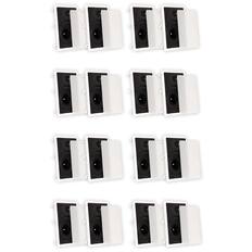 Front. Theater Solutions by Goldwood - TS80W Flush Mount In Wall Speakers with 8" Woofers Home Theater 8 Pair Pack - Paintable White.
