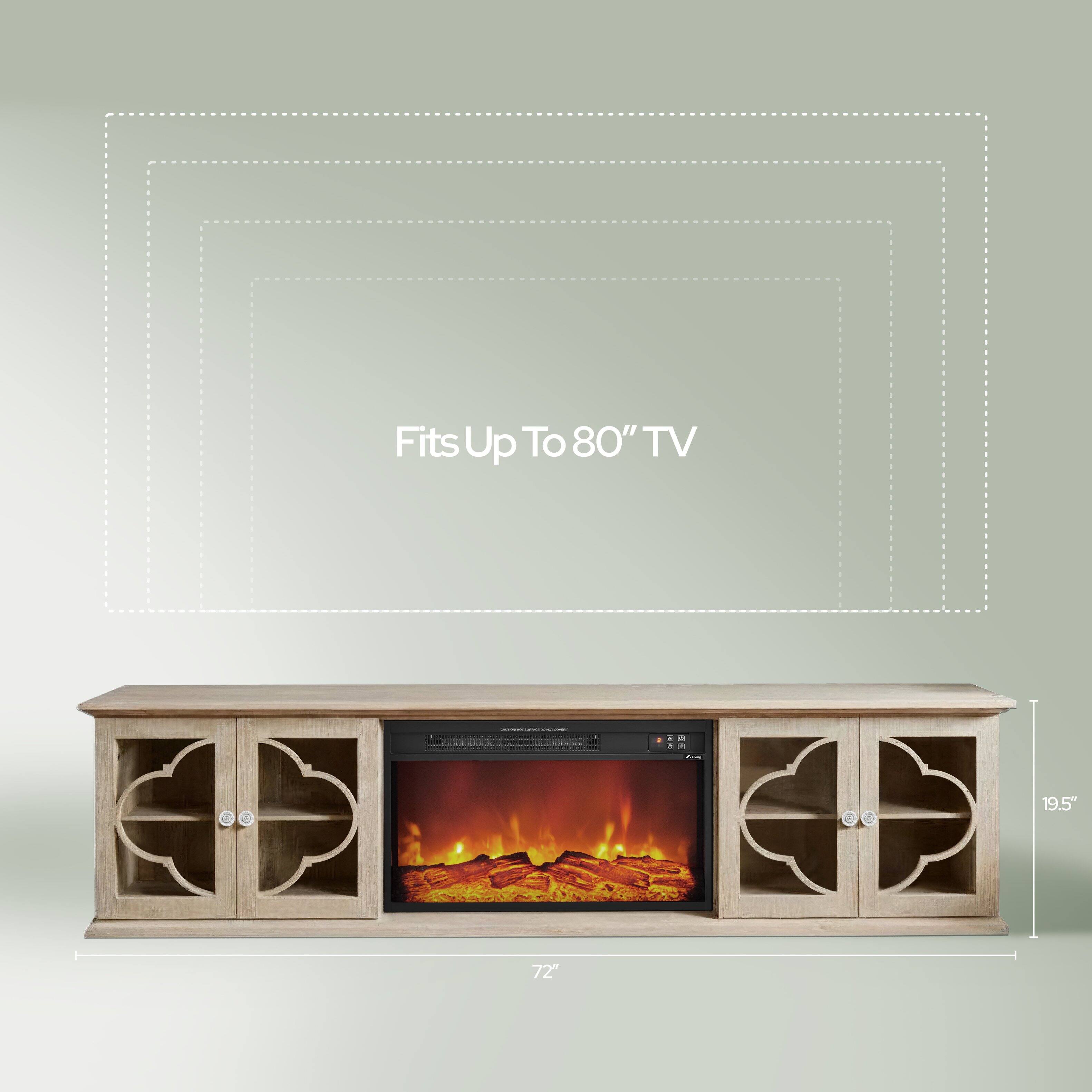 Fits Up To 80" TV  
19.5"  
72"