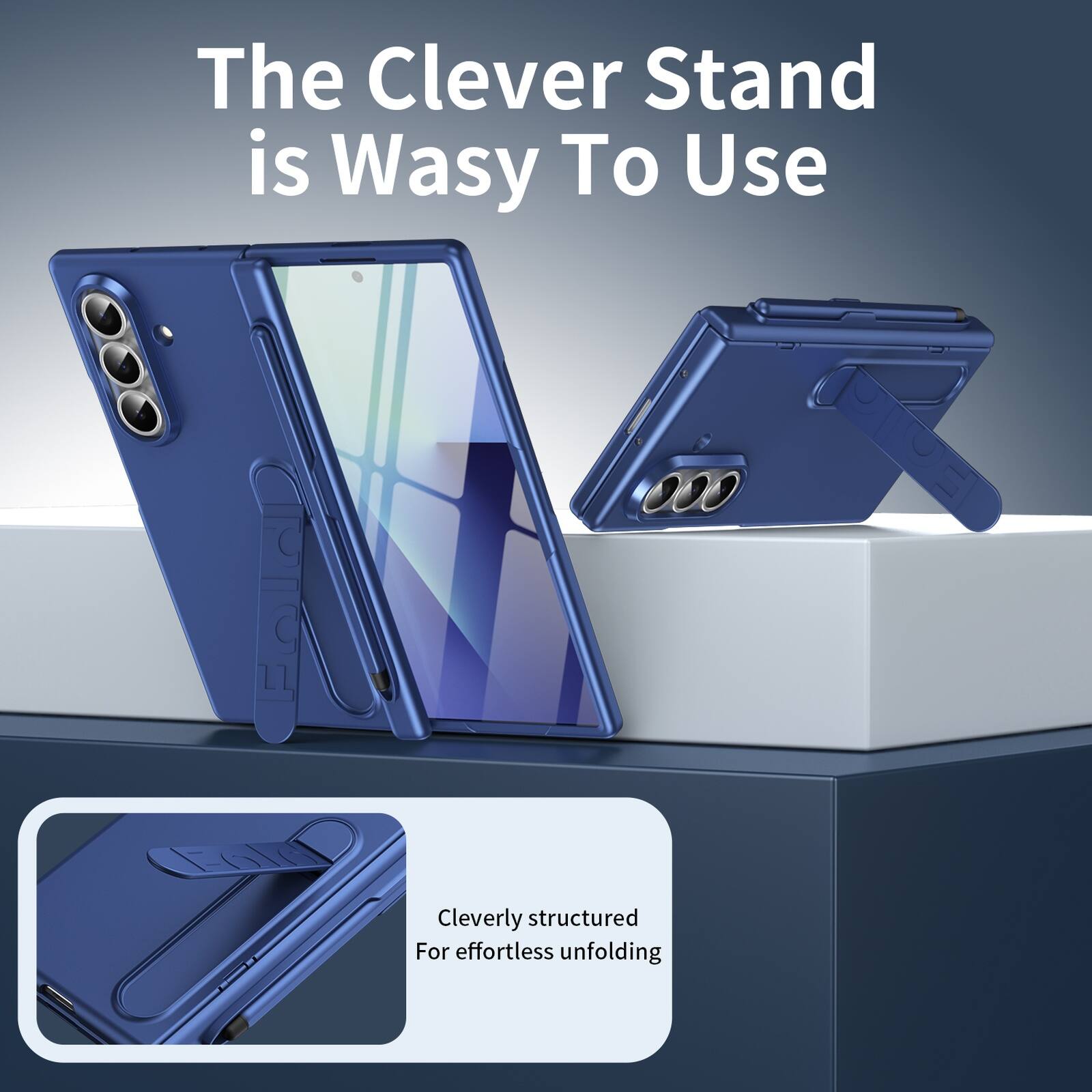 The Clever Stand is Wasy To Use  
Cleverly structured For effortless unfolding