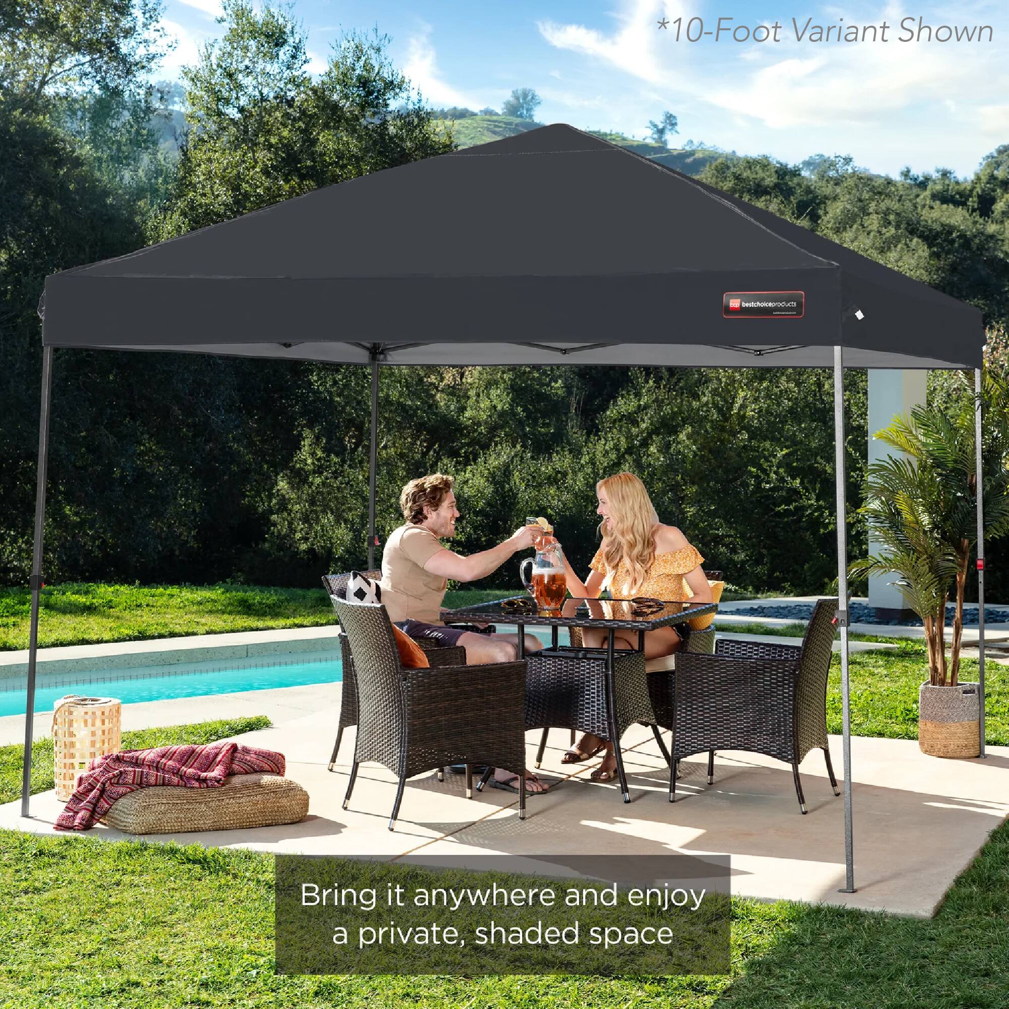 *10-Foot Variant Shown

Bring it anywhere and enjoy a private, shaded space