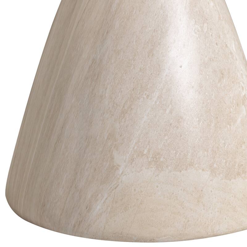 Alt View 6. LeisureMod - Dune 17" Round Fiberstone Side Table - Modern Indoor/Outdoor Weather Resistant Accent Table, No Assembly - Stone Marble.