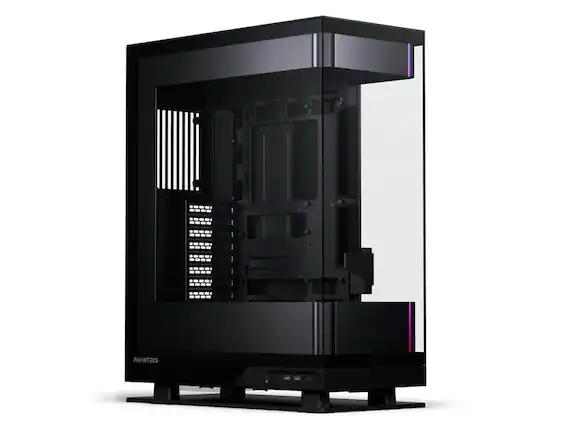 Front. Phanteks - Phanteks Evolv X2, Mid-Tower Gaming Chassis, Vertical Cooling, Tempered Glass, D-RGB Lighting, Brushed Black - Brushed Black.