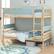 Left. Costway - Twin Over Twin Bunk Bed Solid Wood Bed Frame with Ladder Full-length Guardrails - Natural.