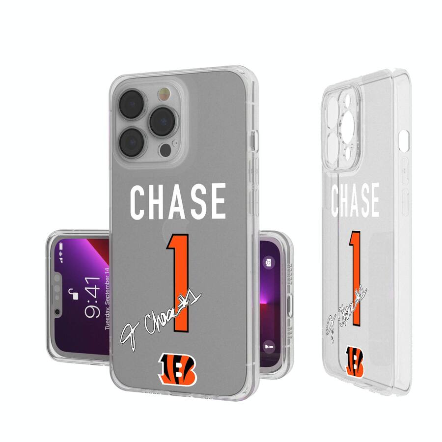Keyscaper NFL Ja'Marr Chase Cincinnati Bengals iPhone Clear Case 14 ...