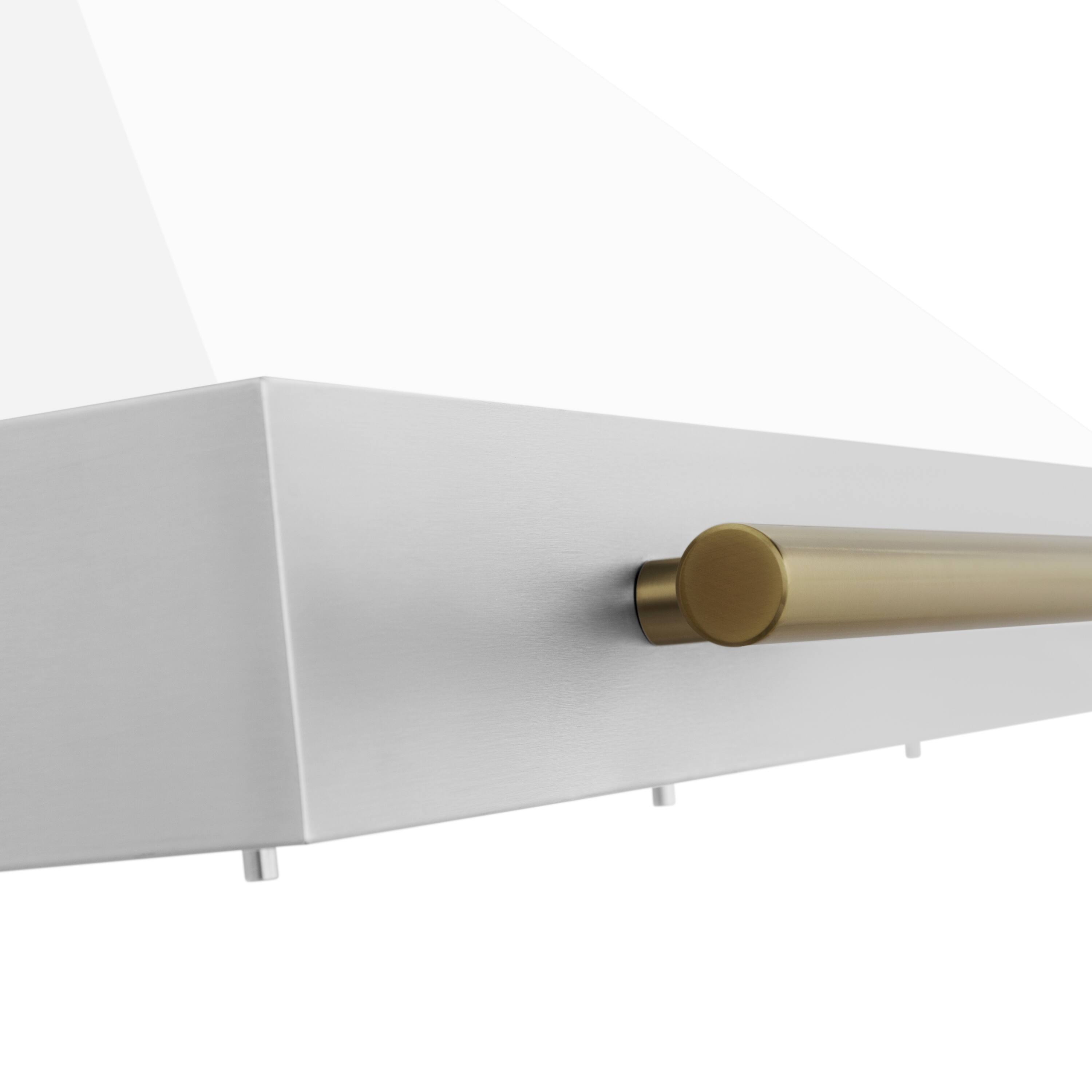 Alt View 1. ZLINE - ZLINE 48 in. Autograph Edition Convertible Stainless Steel Range Hood with White Matte Shell and Champagne Accents - White Matte.