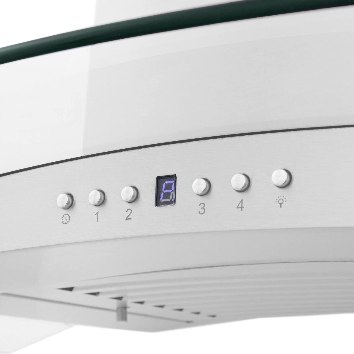 Alt View 13. ZLINE - ZLINE 30 in. Convertible Vent Convertible Vent Wall Mount Range Hood in Stainless Steel & Glass (KN4-30) - Stainless steel.