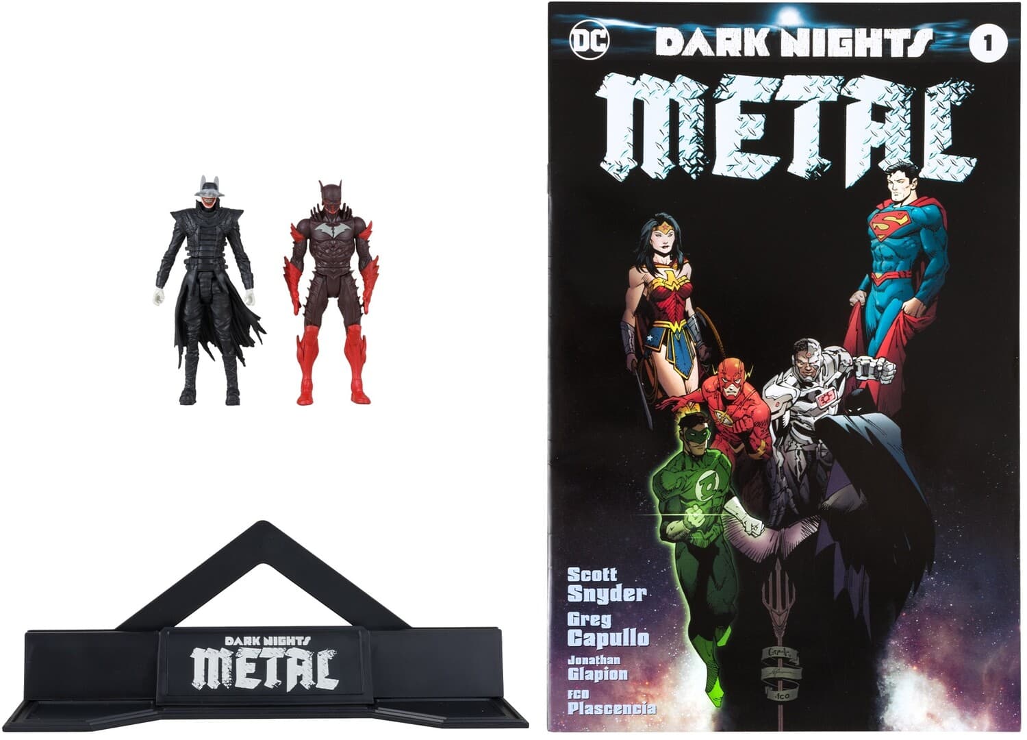 DC Direct - Dark Knights Metal #1 - Page Punchers - Batman who Laughs & Red Death Figure 2-Pack with Comic - Multicolor
