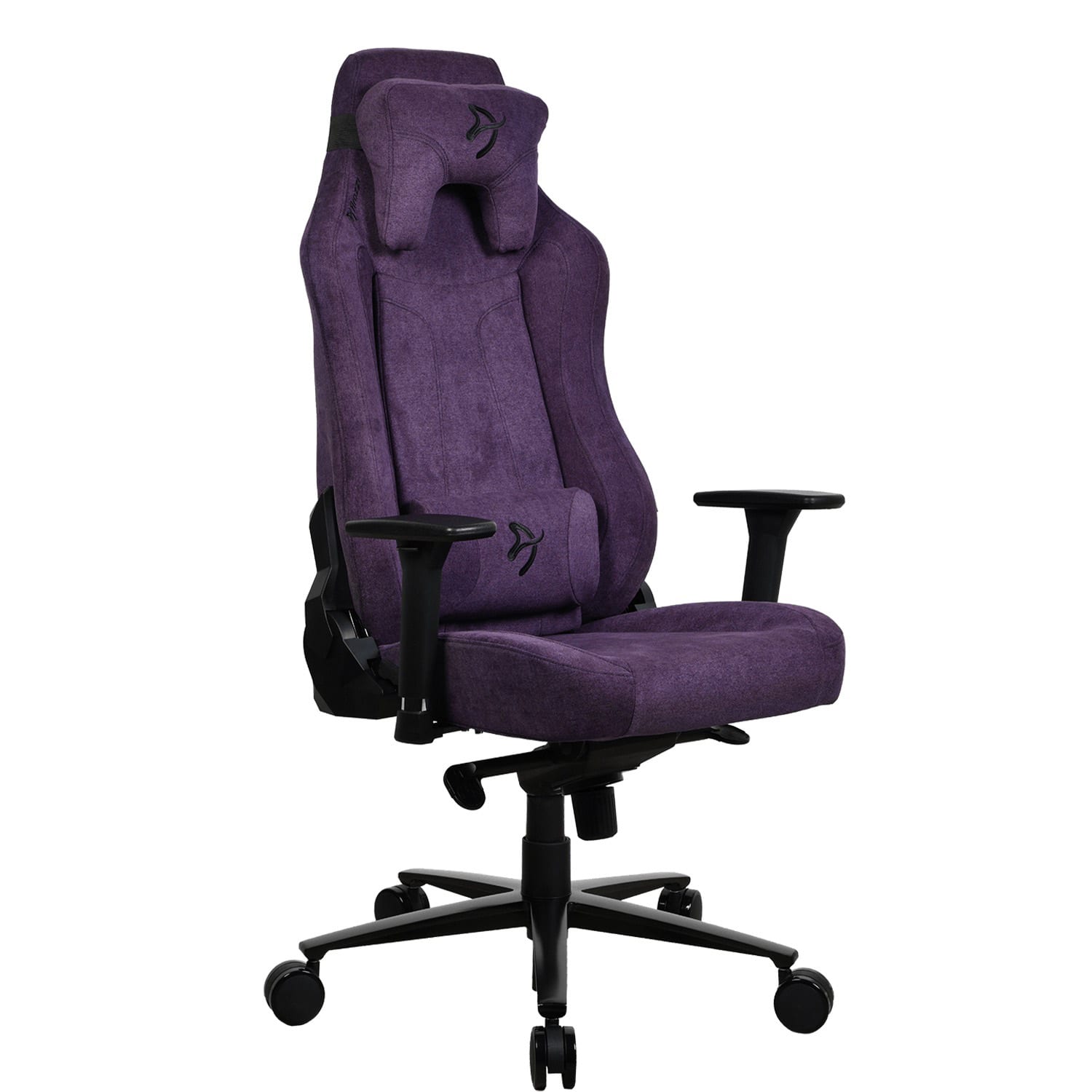 Front. Arozzi - Vernazza Soft Fabric Gaming Chair - Purple.