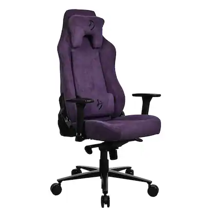 Front. Arozzi - Vernazza Soft Fabric Gaming Chair - Purple.