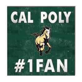 Jardine - Cal Poly Mustangs 10" x 10" #1 Fan Plaque - Green