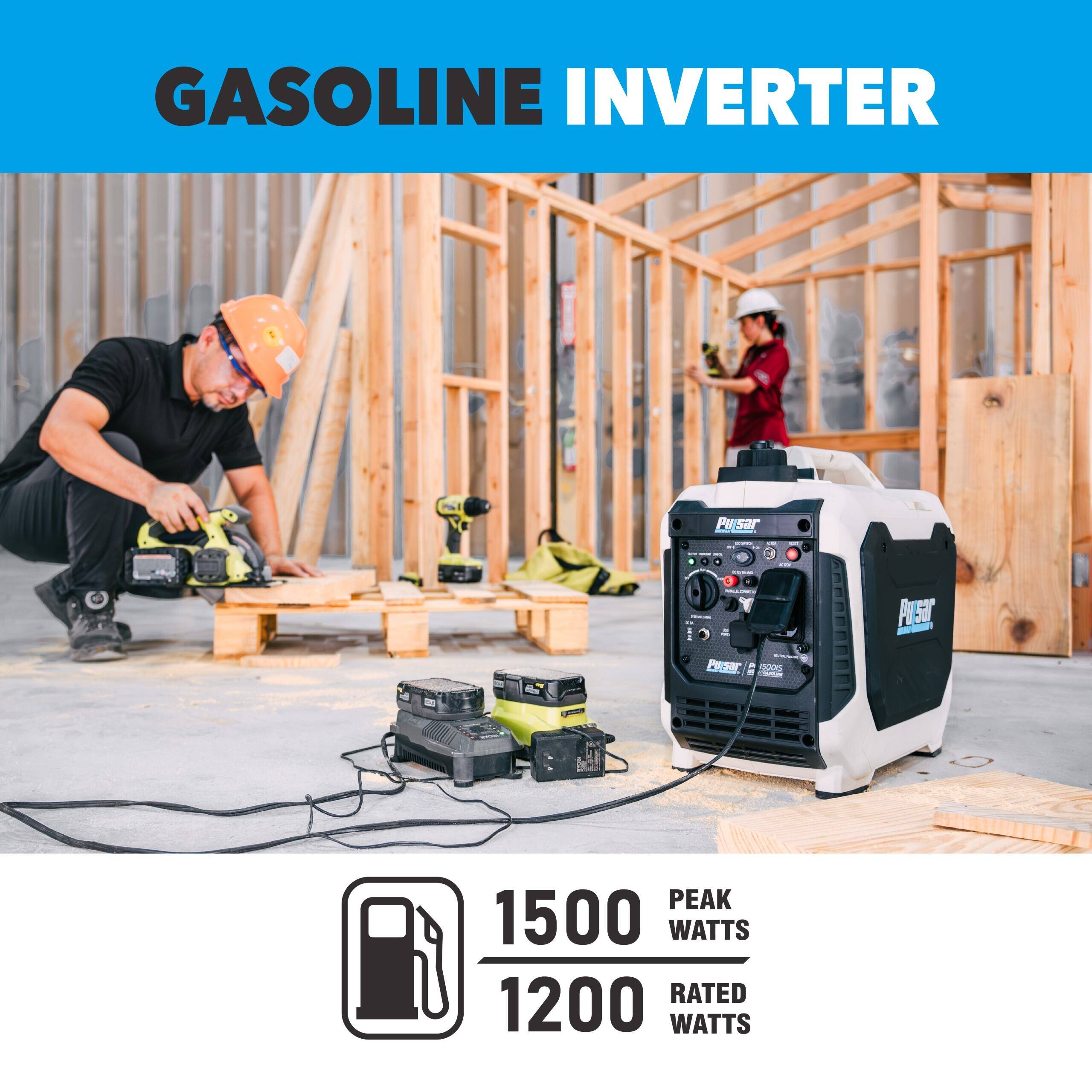 GASOLINE INVERTER

1500 PEAK WATTS  
1200 RATED WATTS