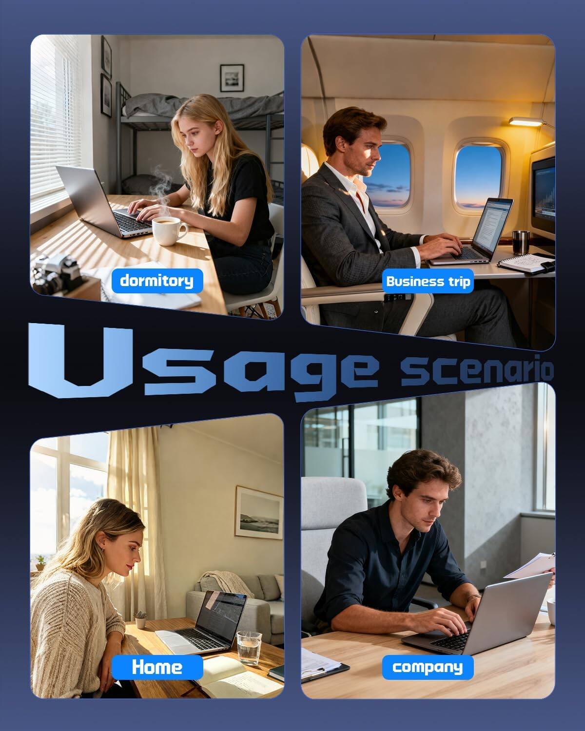Usage scenario

dormitory

Business trip

Home

company